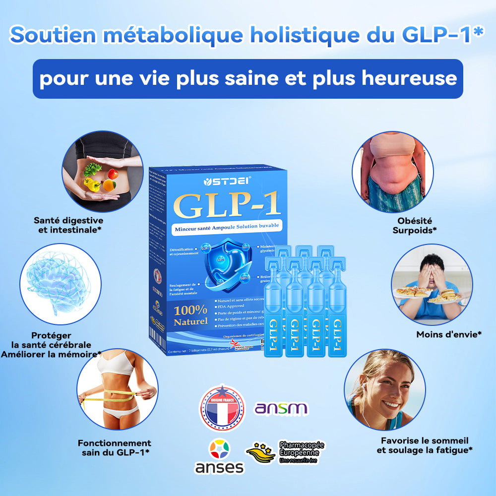 【Boutique officielle 】𝐒𝐓𝐃𝐄𝐈® 𝐆𝐋𝐏-𝟏 𝐌𝐢𝐧𝐜𝐞𝐮𝐫 𝐬𝐚𝐧𝐭é 𝐀𝐦𝐩𝐨𝐮𝐥𝐞 𝐒𝐨𝐥𝐮𝐭𝐢𝐨𝐧 𝐛𝐮𝐯𝐚𝐛𝐥𝐞 - 👨⚕️ Obésité, maladies cardiovasculaires, diabète, apnée du sommeil